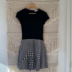 Parker Danny Houndstooth Skater Dress